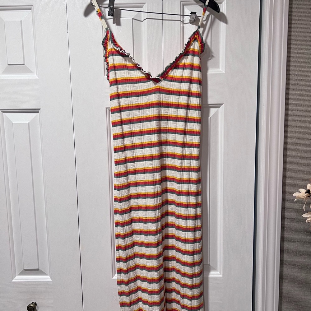 Zara Trafaluc Striped Midi Dress NWT